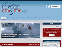 Tablet Screenshot of powderchasers.com